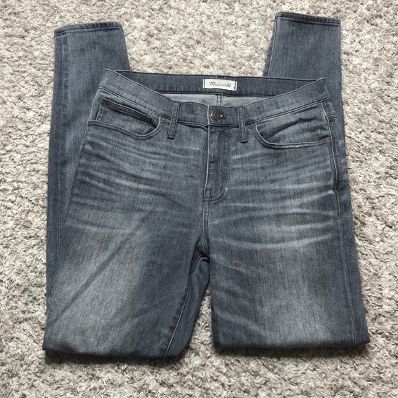 Madewell Denim - Madewell grey jeans high rise skinny